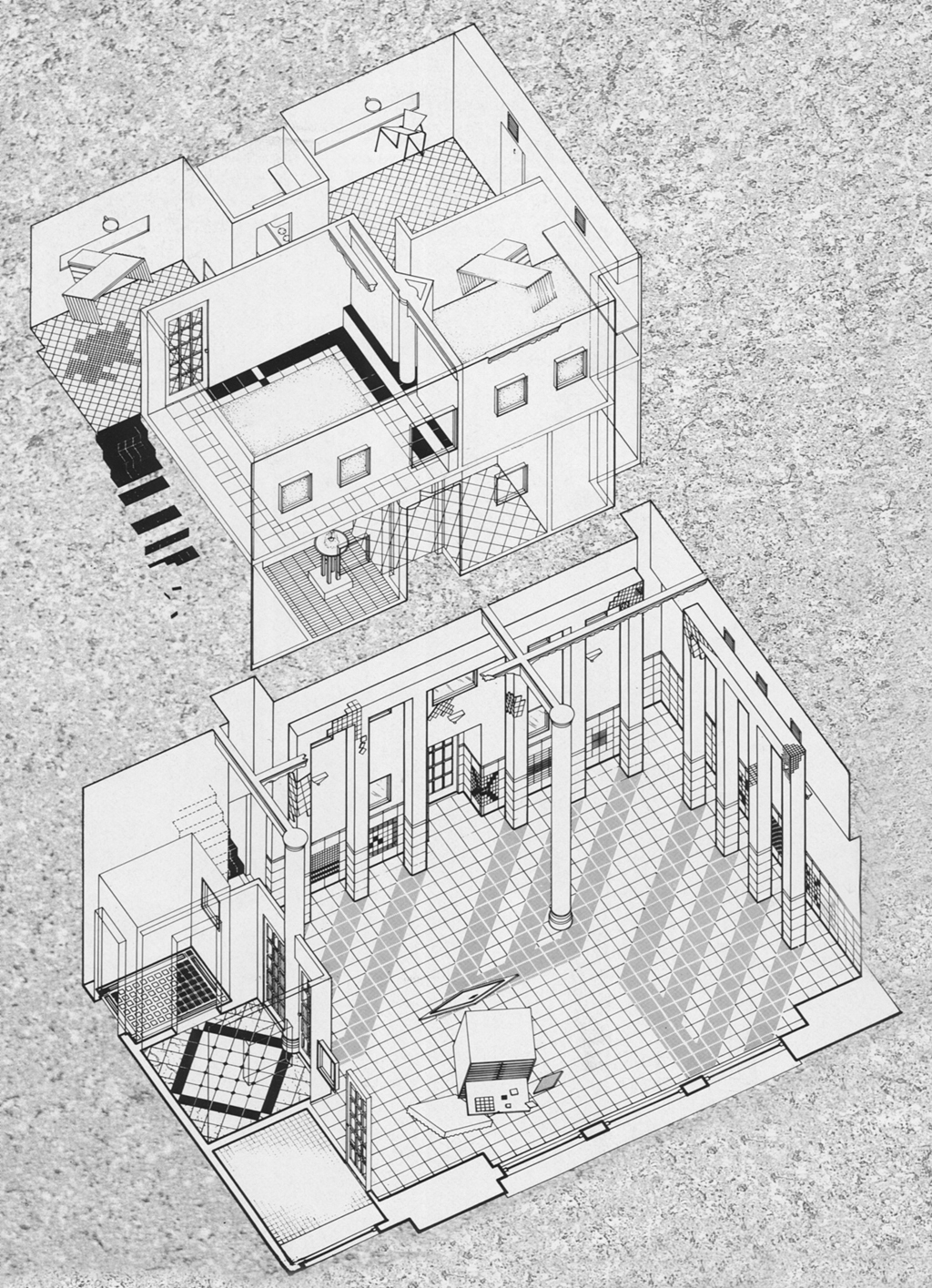 Ceramic Showroom Axonometric