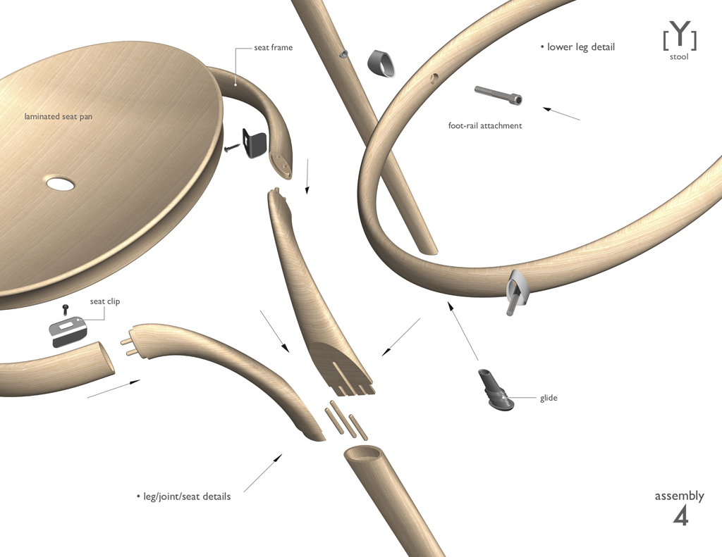 Wood Stool Branch details